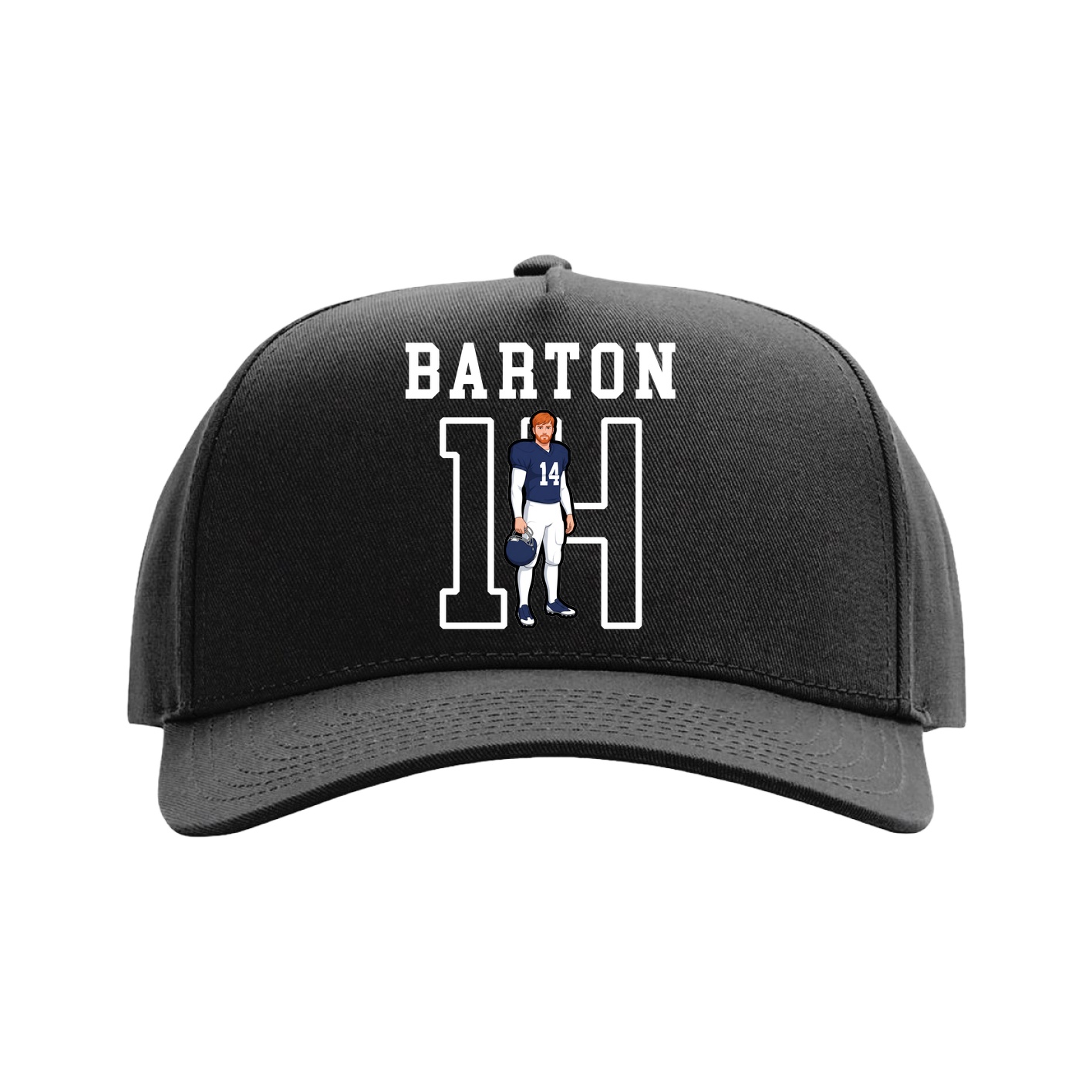 Full Fabric Five-Panel Champ Cap — Shirsey in Black