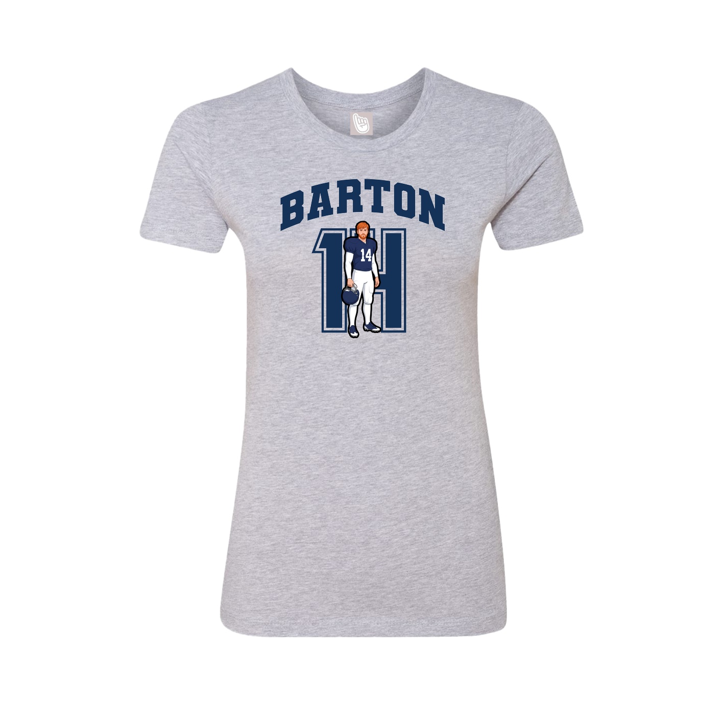 Fitted Women's Tee — Number in Grey