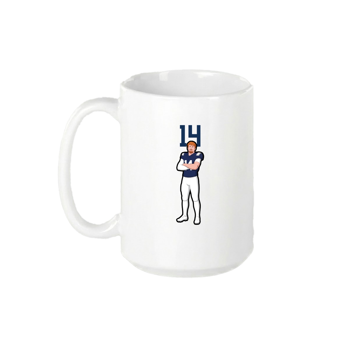 15oz Coffee Mug — Number Top in White