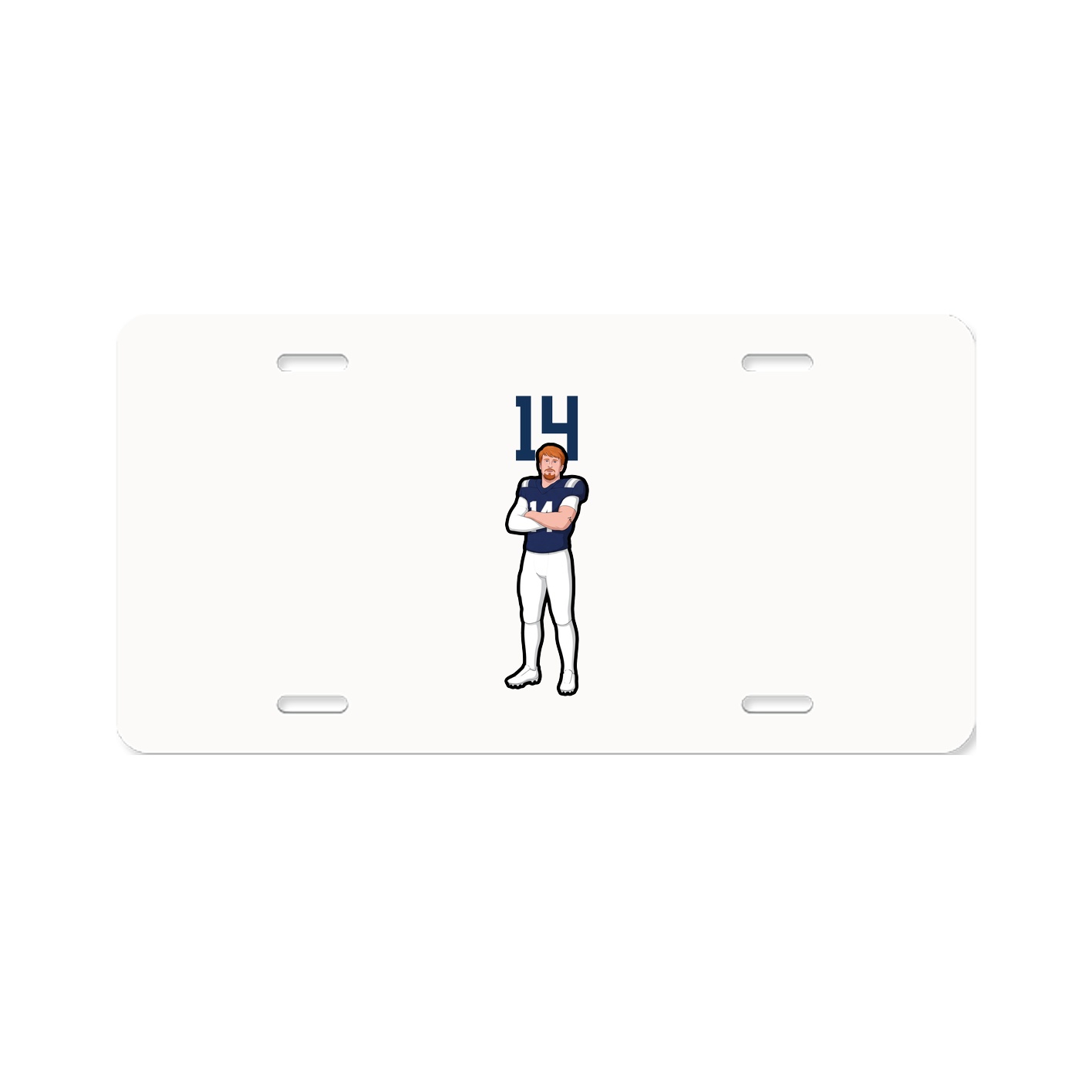 License Plate — Number Top in Classic