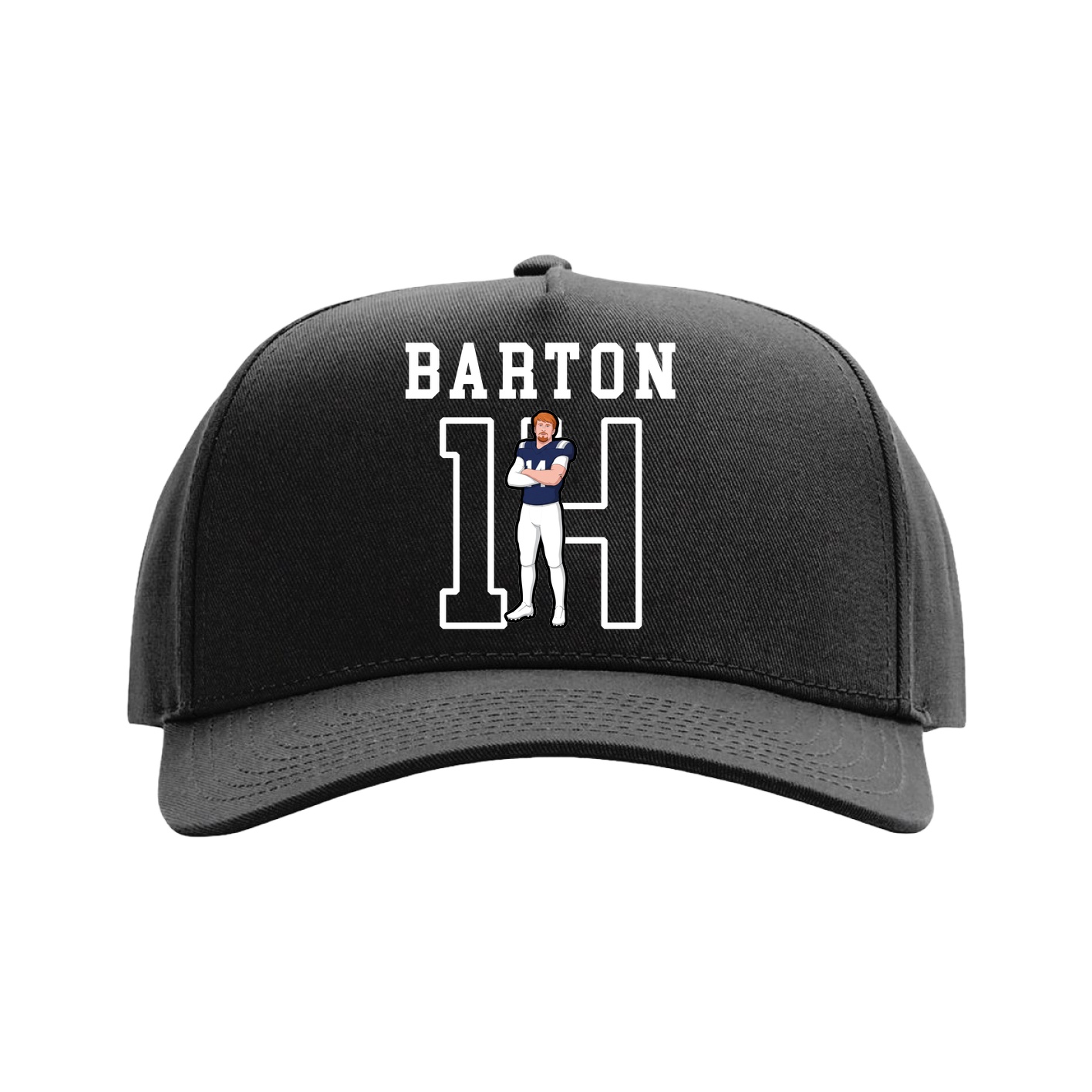 Full Fabric Five-Panel Champ Cap — Shirsey in Black
