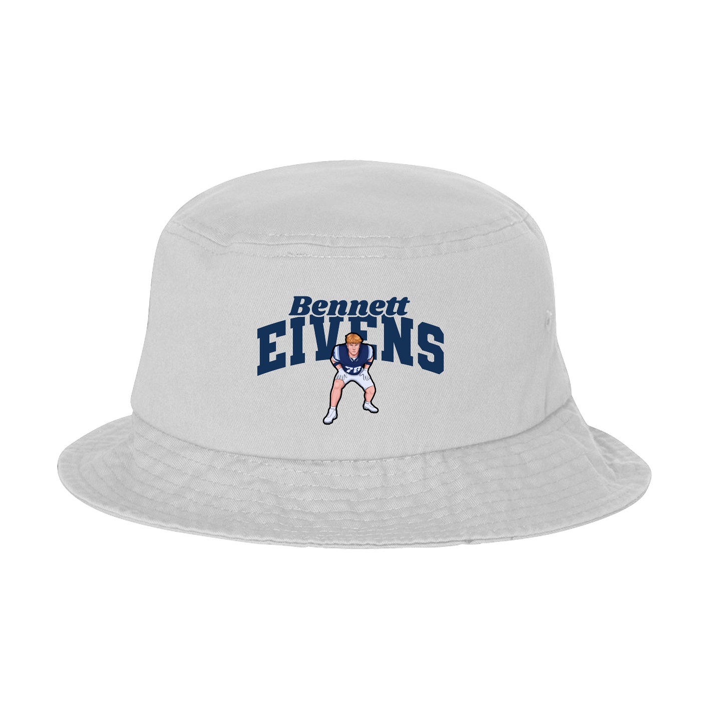 Bucket Cap — Signature Arch in White