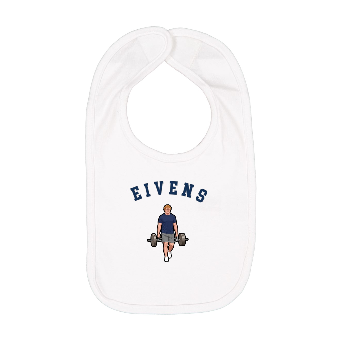 Infant Bib — Shirsey Arch in White
