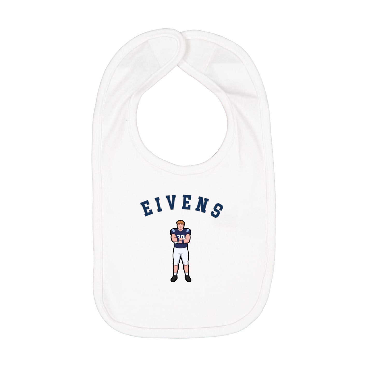 Infant Bib — Shirsey Arch in White
