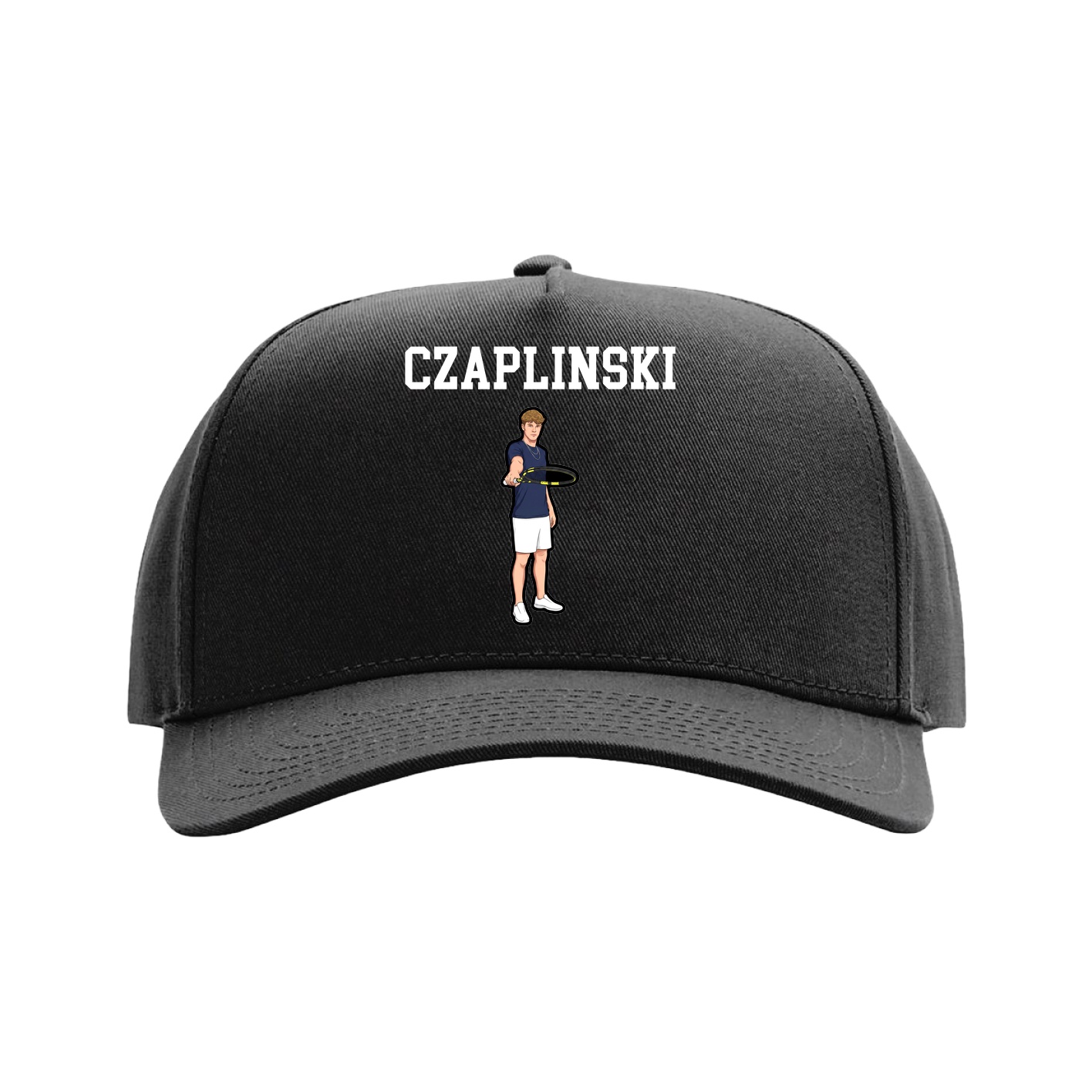 Full Fabric Five-Panel Champ Cap — Shirsey in Black