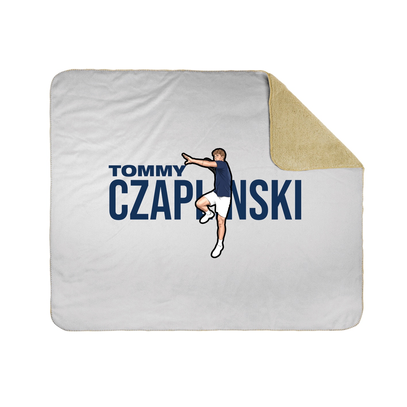 Throw Blanket — Player Name in White