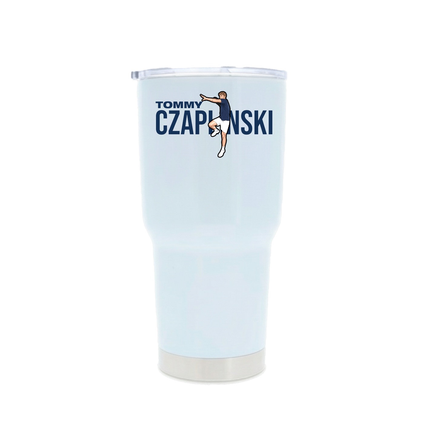 30oz Stainless Steel Tumbler — Player Name in White