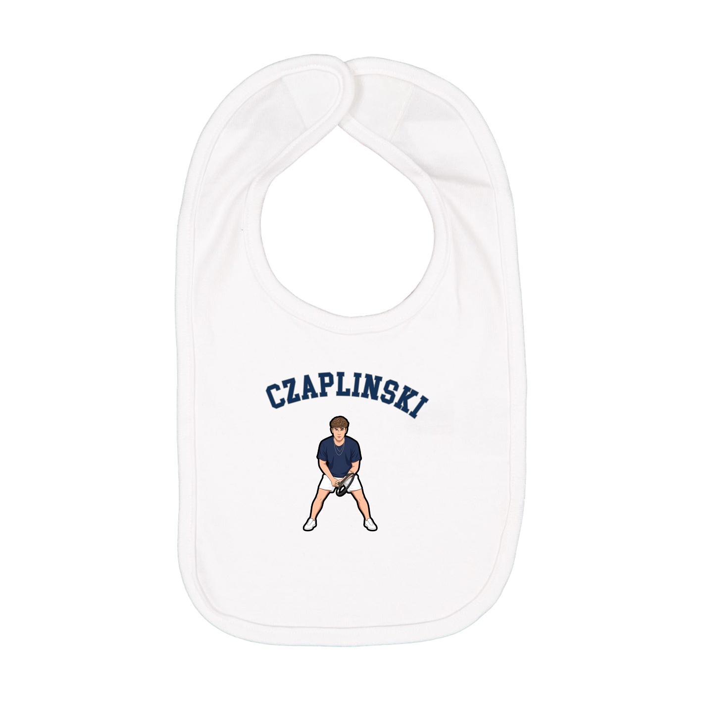 Infant Bib — Shirsey Arch in White