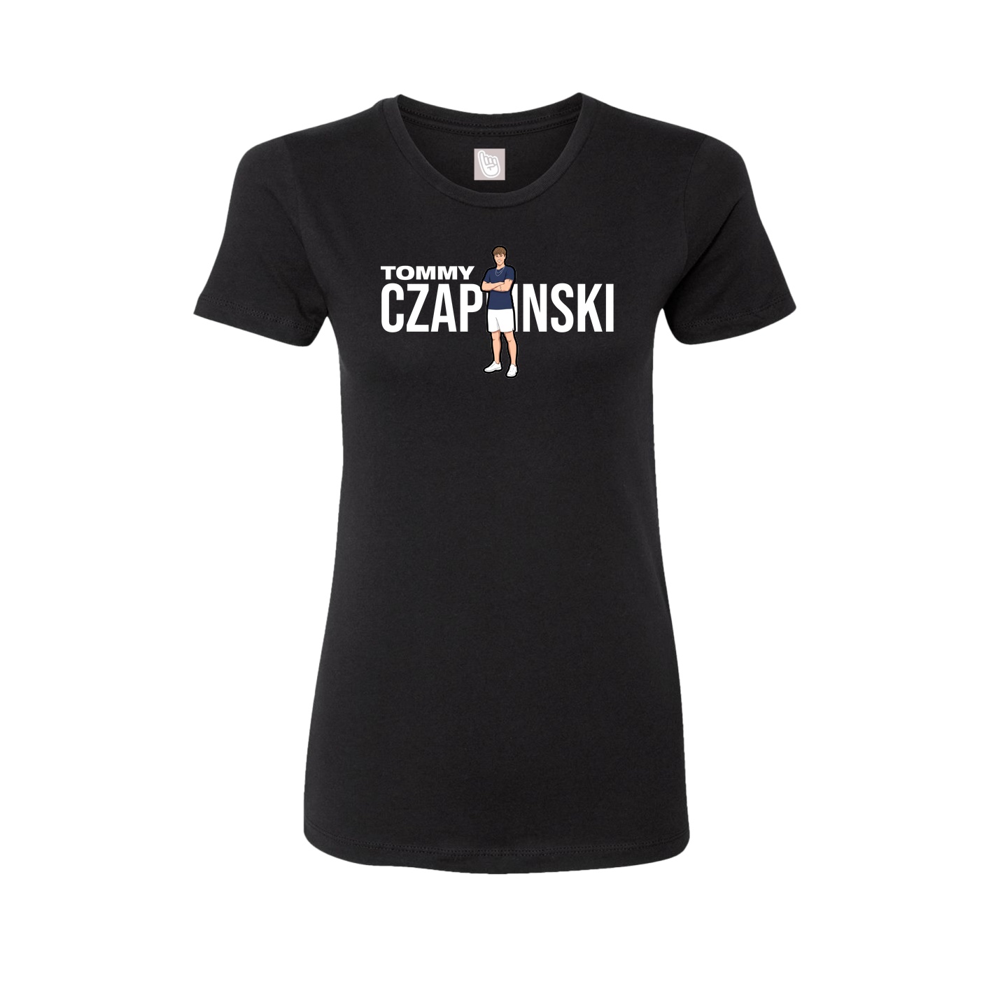 Fitted Women's Tee — Player Name in Black