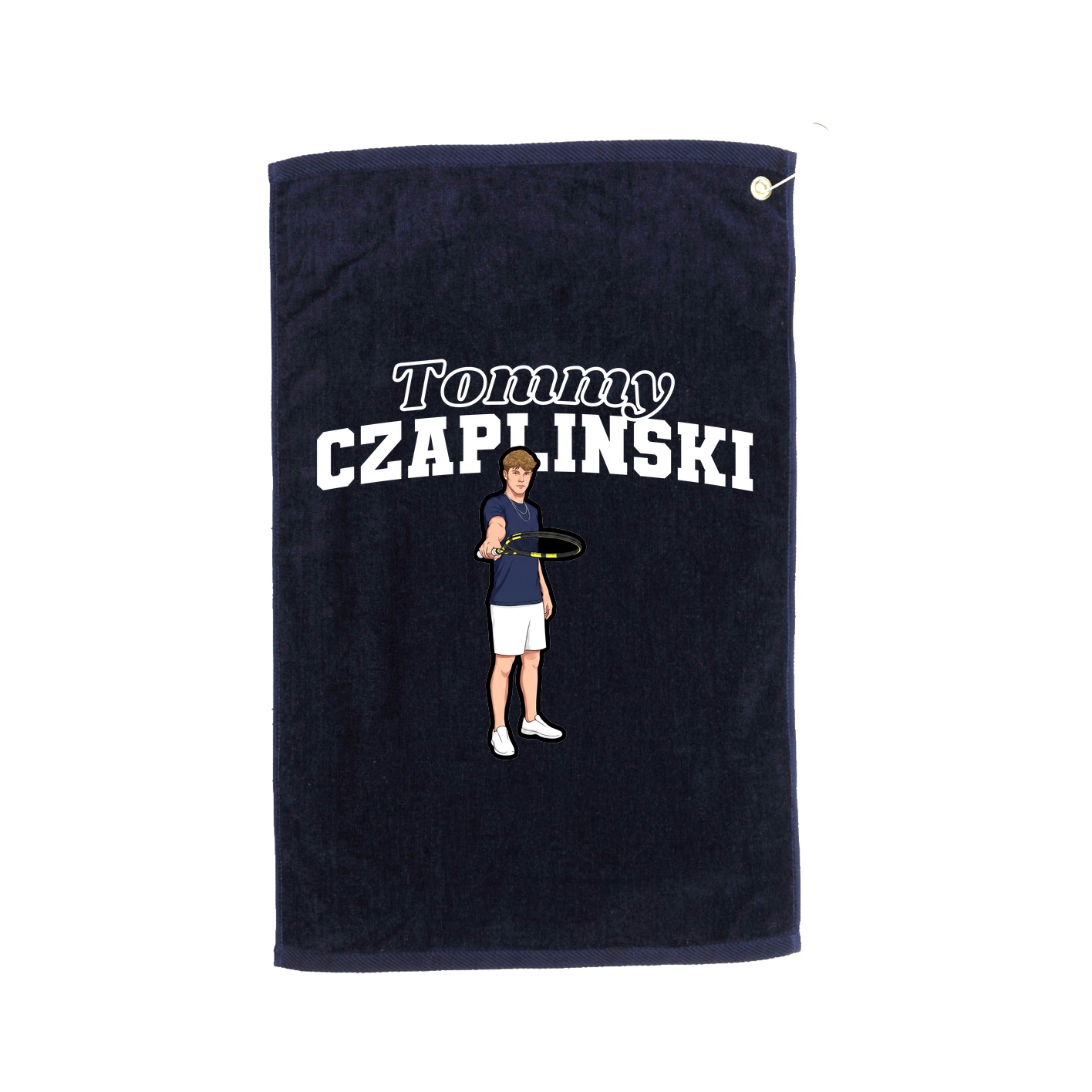 Golf Towel — Name Arch in Navy