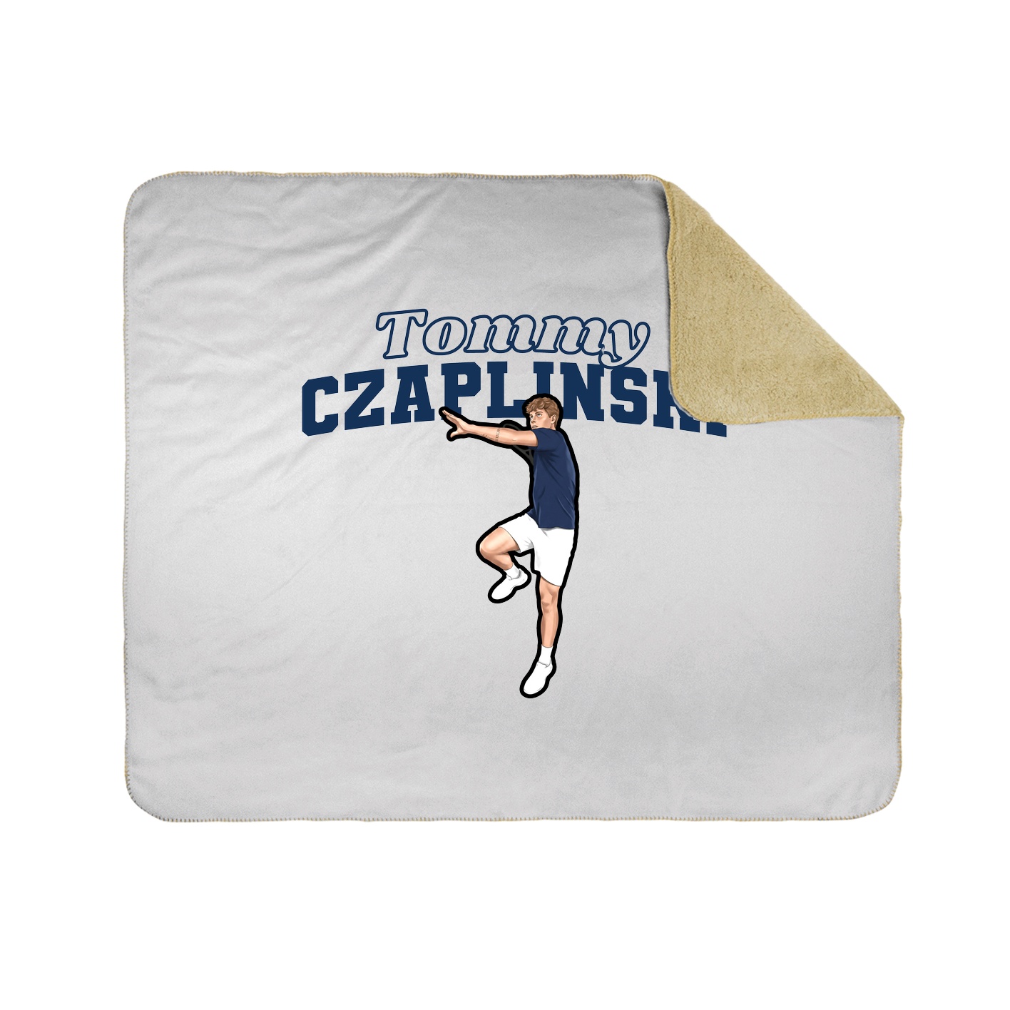 Throw Blanket — Name Arch in White