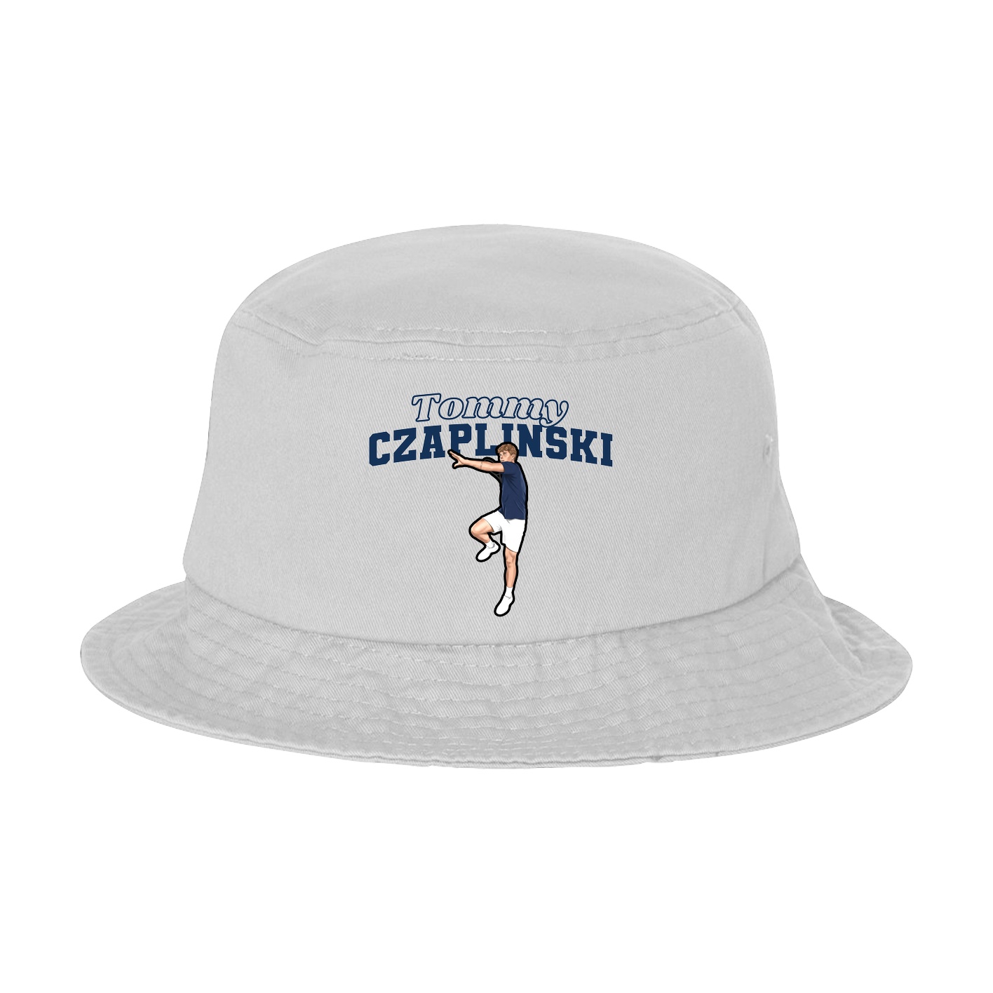 Bucket Cap — Name Arch in White