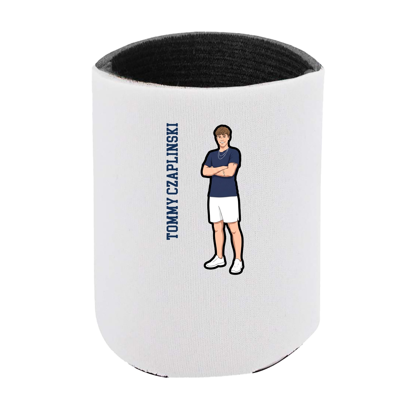 Can Holder — Name Vertical in White