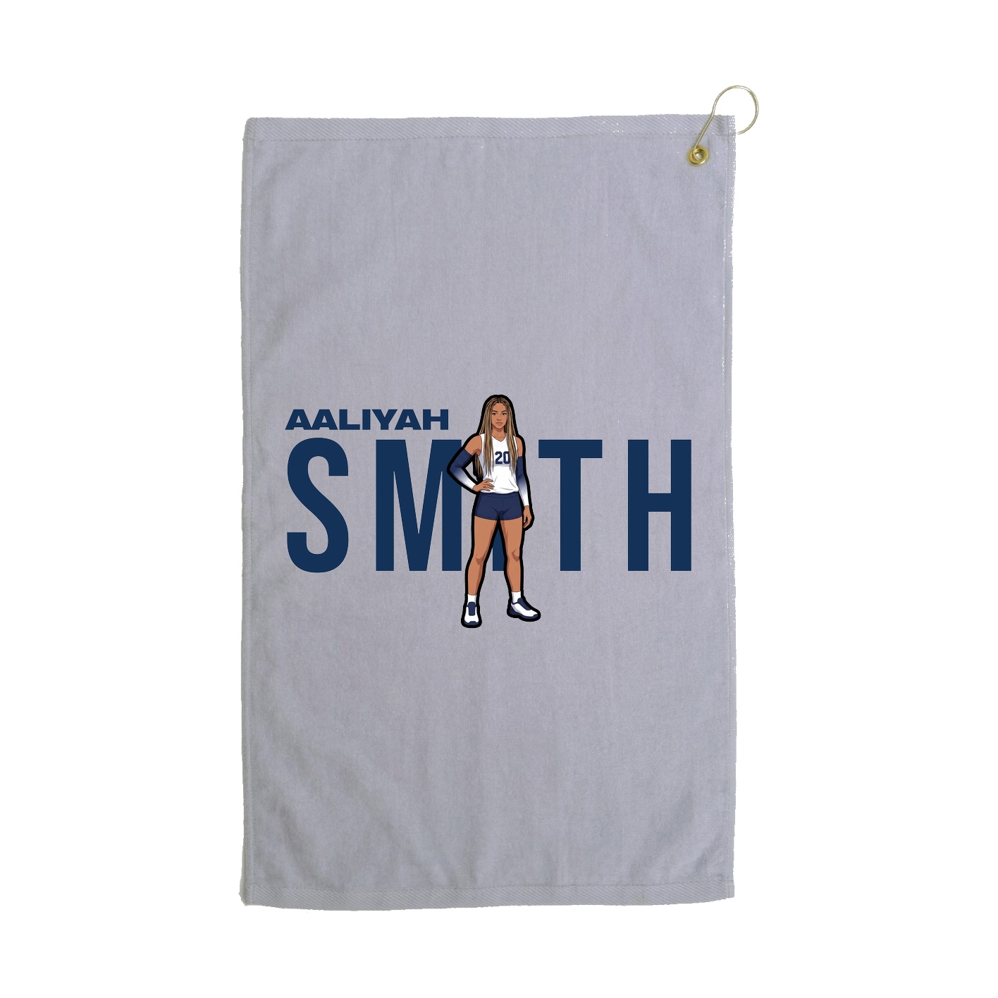 Golf Towel — Player Name in Grey