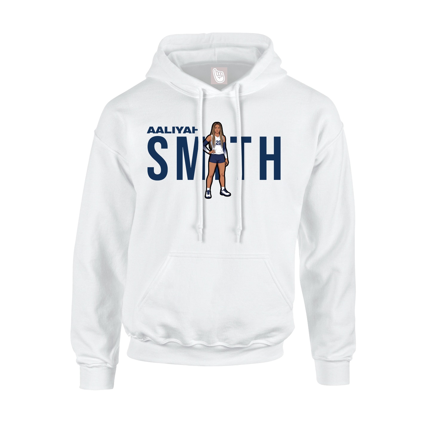 Youth Hoodie — Player Name in White