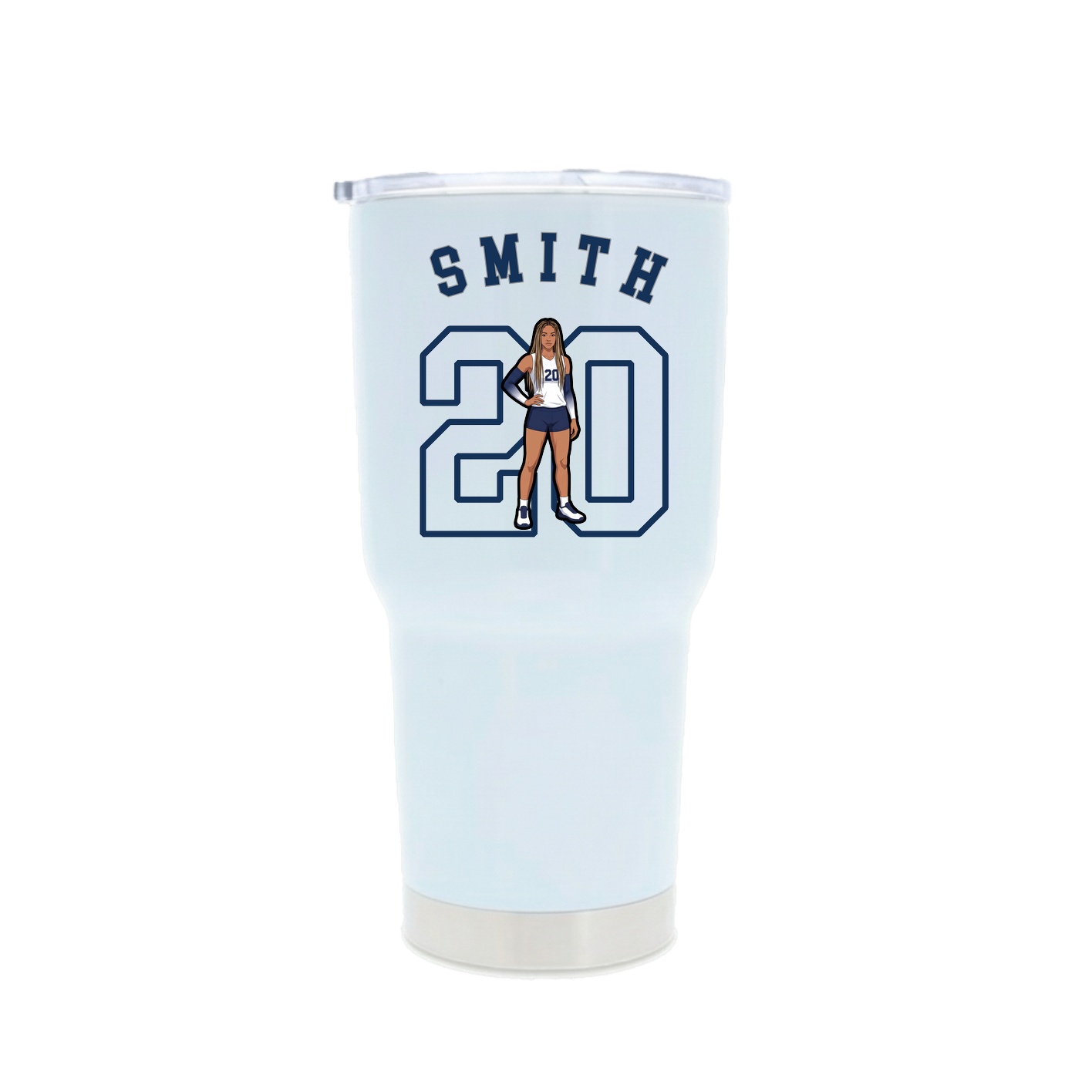 30oz Stainless Steel Tumbler — Shirsey Arch in White