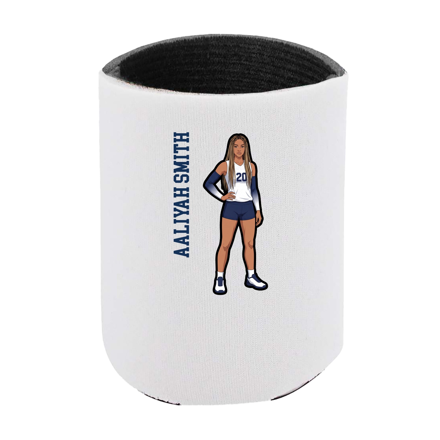 Can Holder — Name Vertical in White