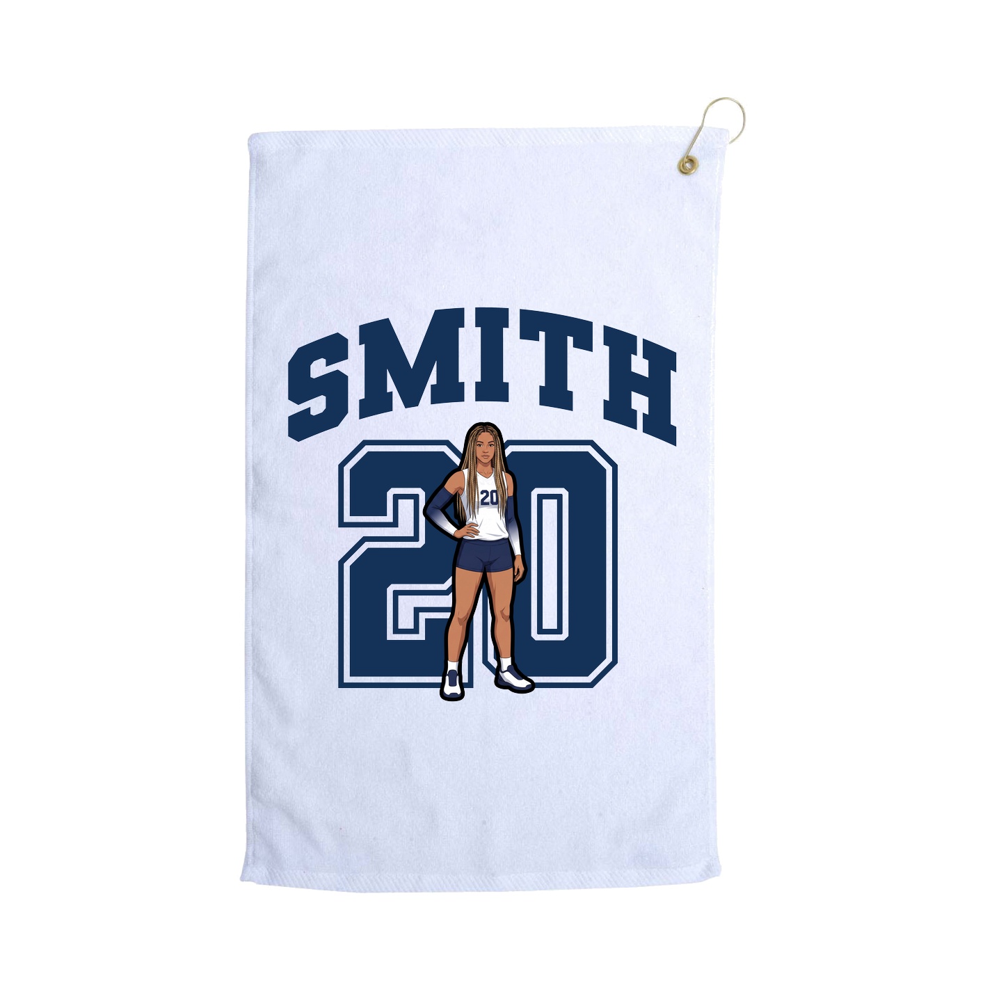 Golf Towel — Number in White