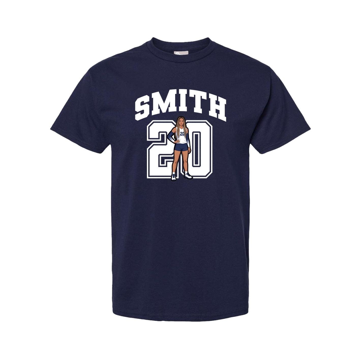 Youth Tee — Number in Navy