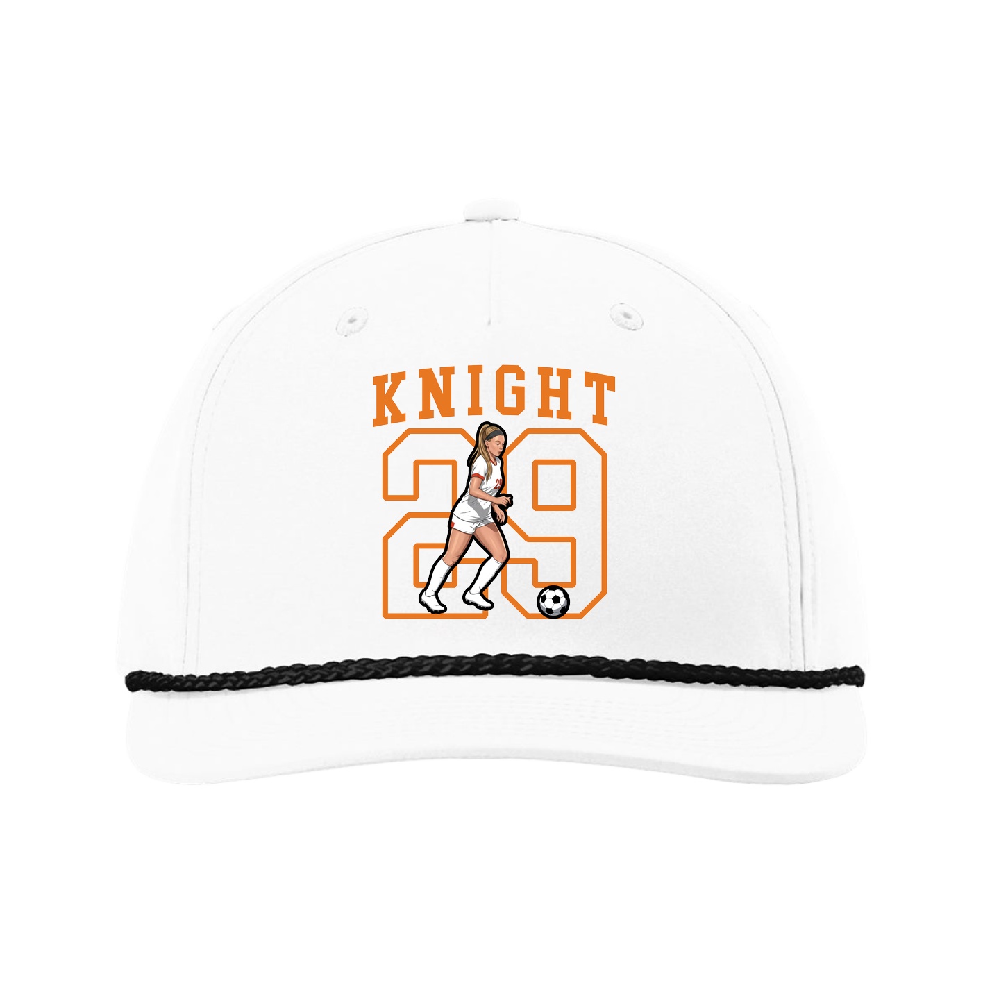 Five-Panel Classic Rope Cap — Shirsey in White