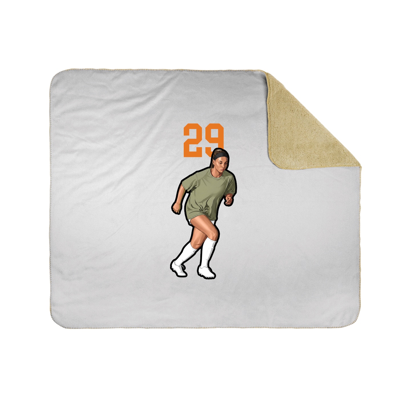 Throw Blanket — Number Top in White