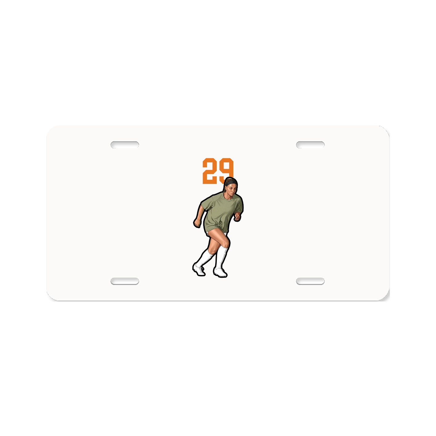 License Plate — Number Top in Classic