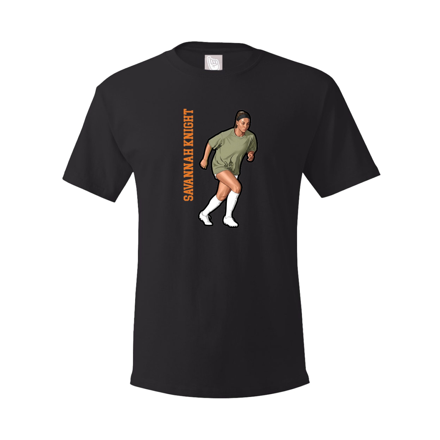 Youth Tee — Name Vertical in Black