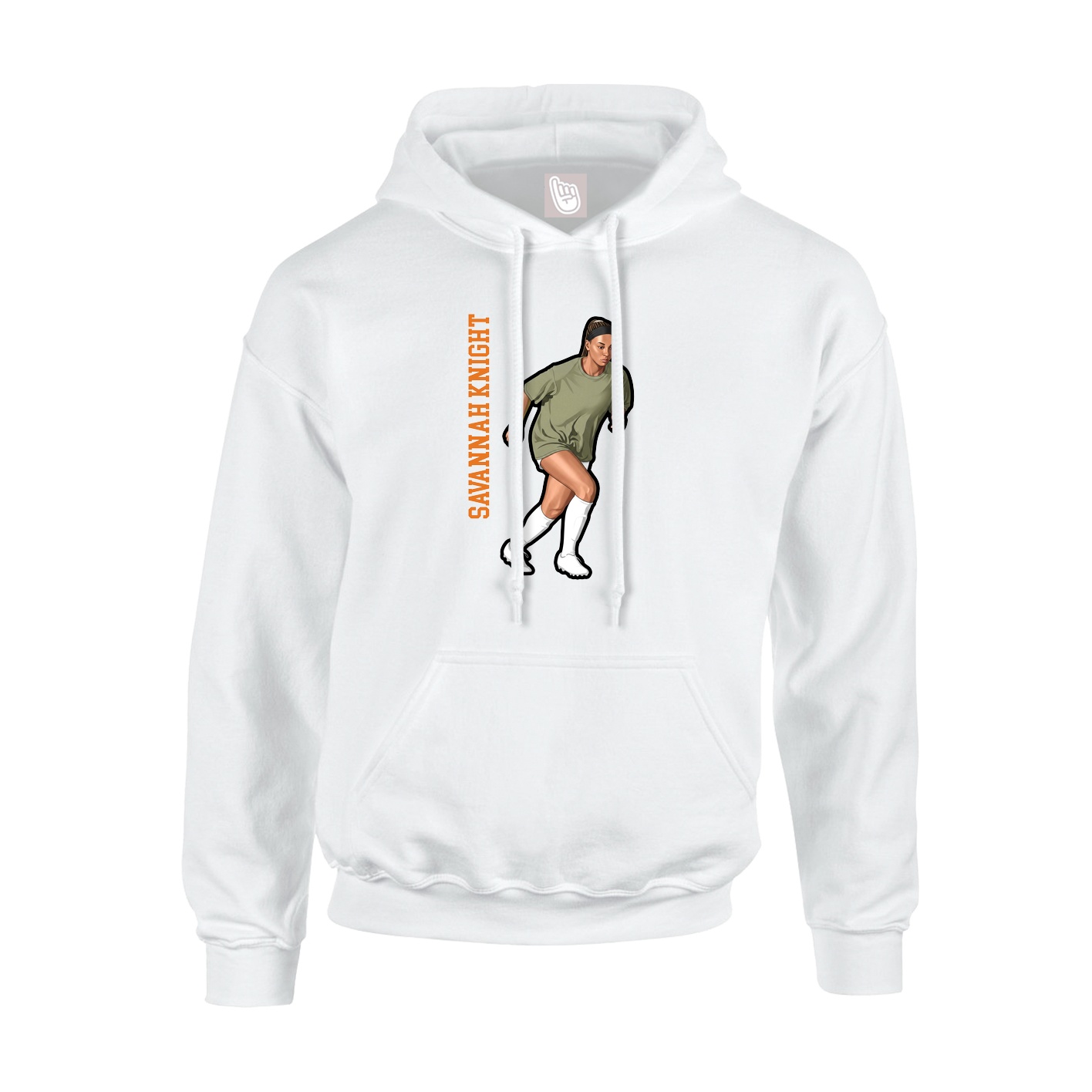 Youth Hoodie — Name Vertical in White