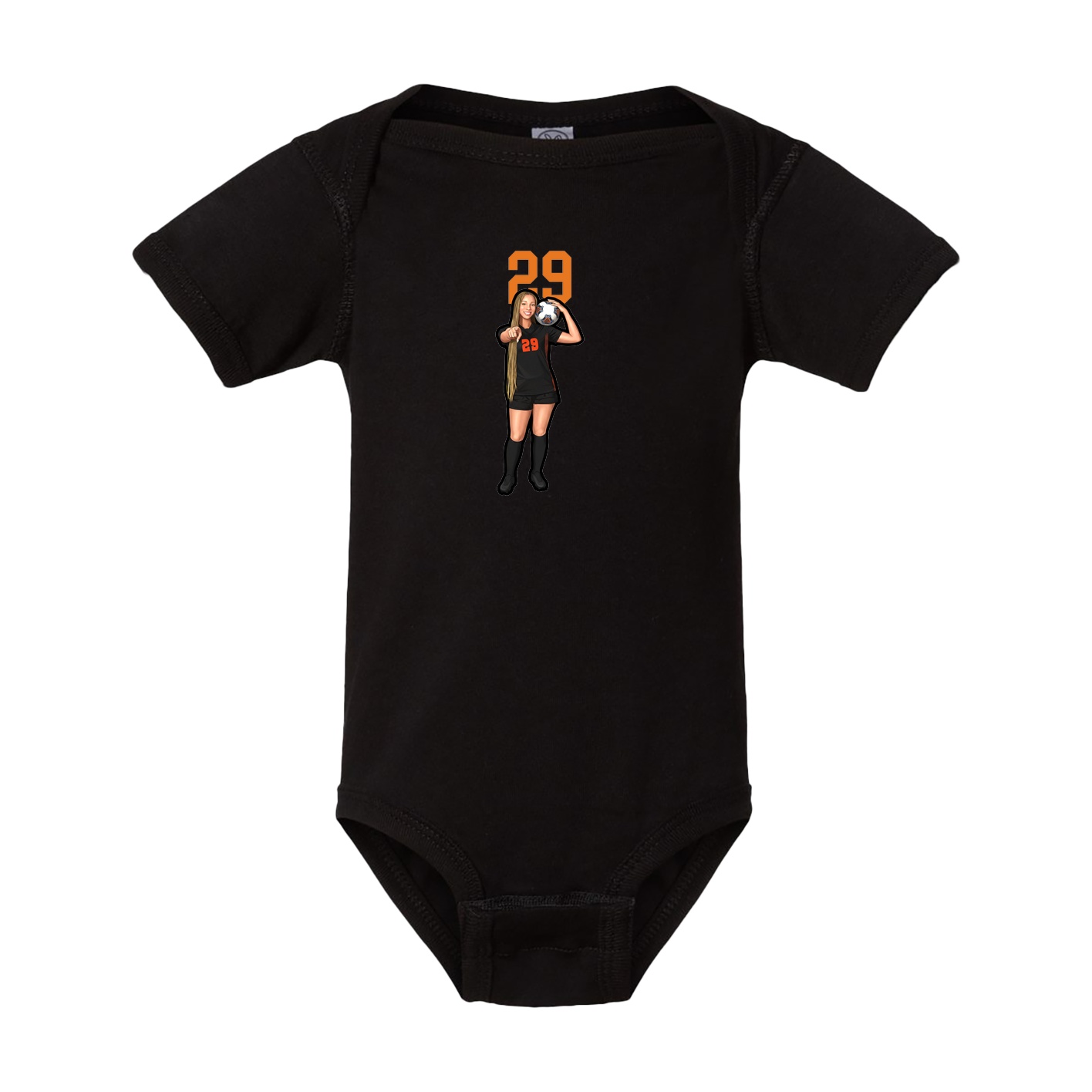 Baby Onesie — Number Top in Black