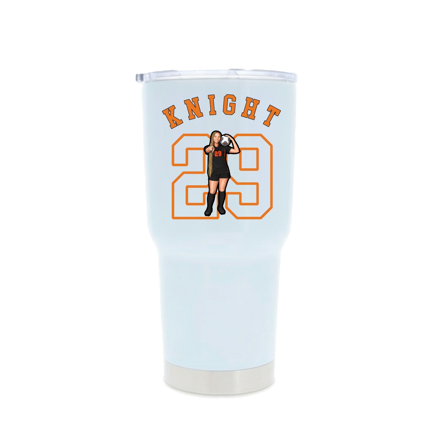 30oz Stainless Steel Tumbler — Shirsey Arch in White