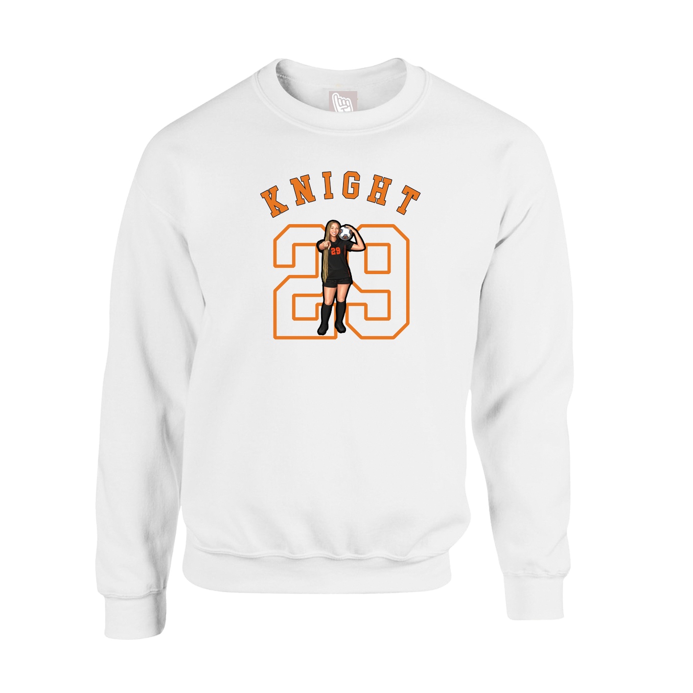 Fleece Crew — Shirsey Arch in White