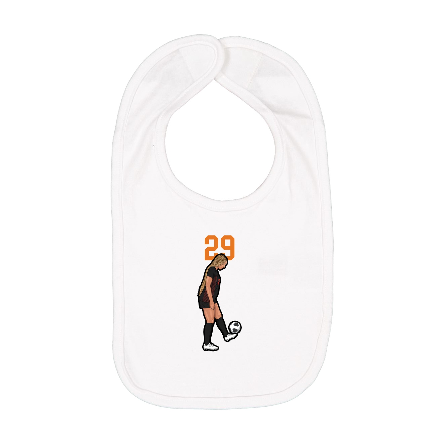 Infant Bib — Number Top in White