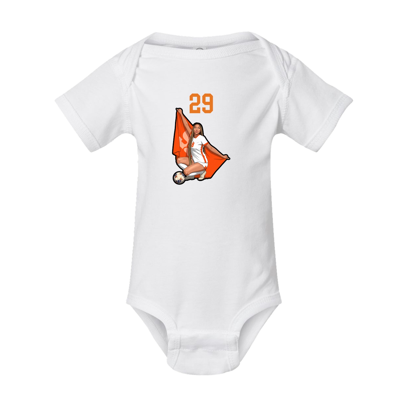 Baby Onesie — Number Top in White