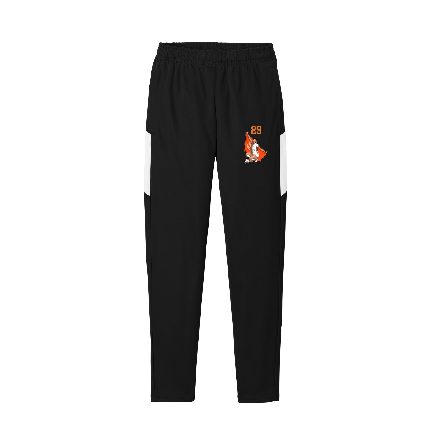 Team Travel Pant — Number Top in Black/White