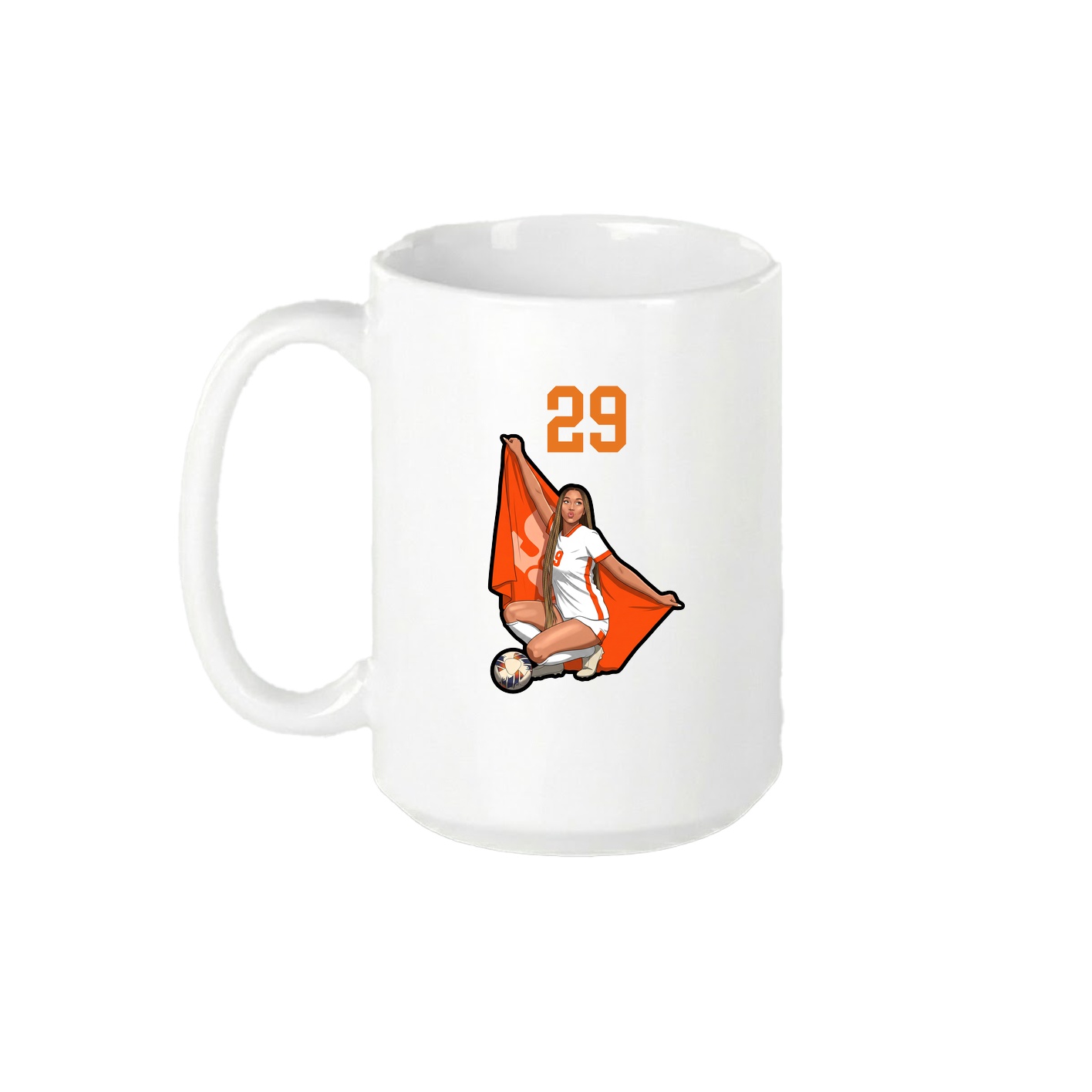 15oz Coffee Mug — Number Top in White