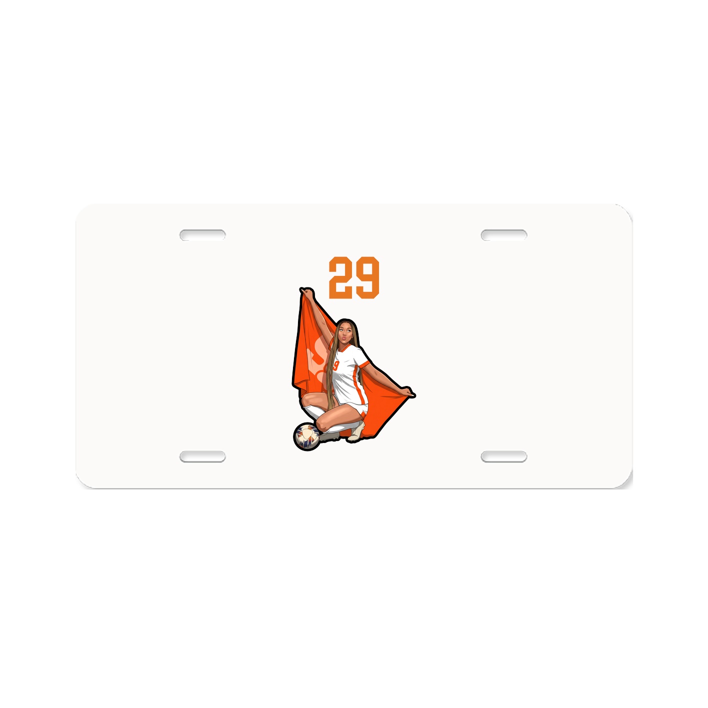 License Plate — Number Top in Classic