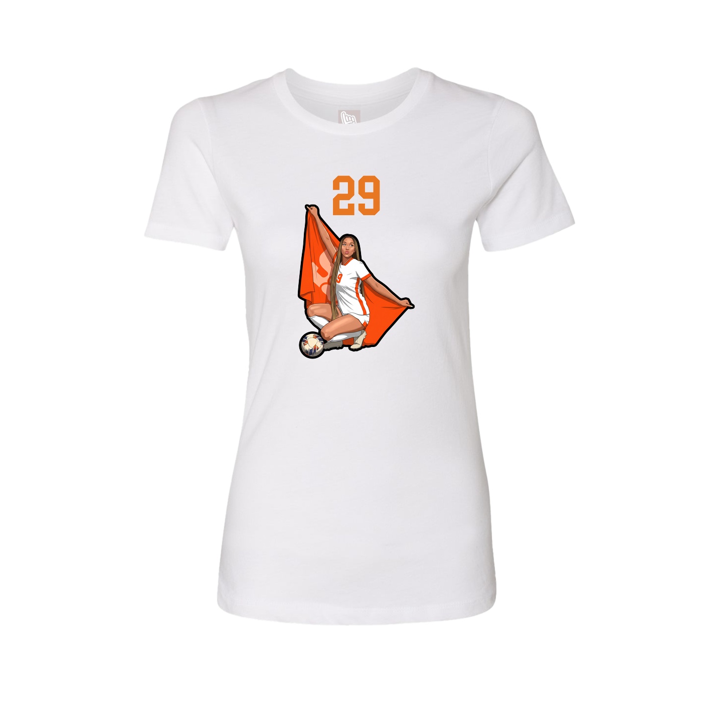 Womens Tee — Number Top in White