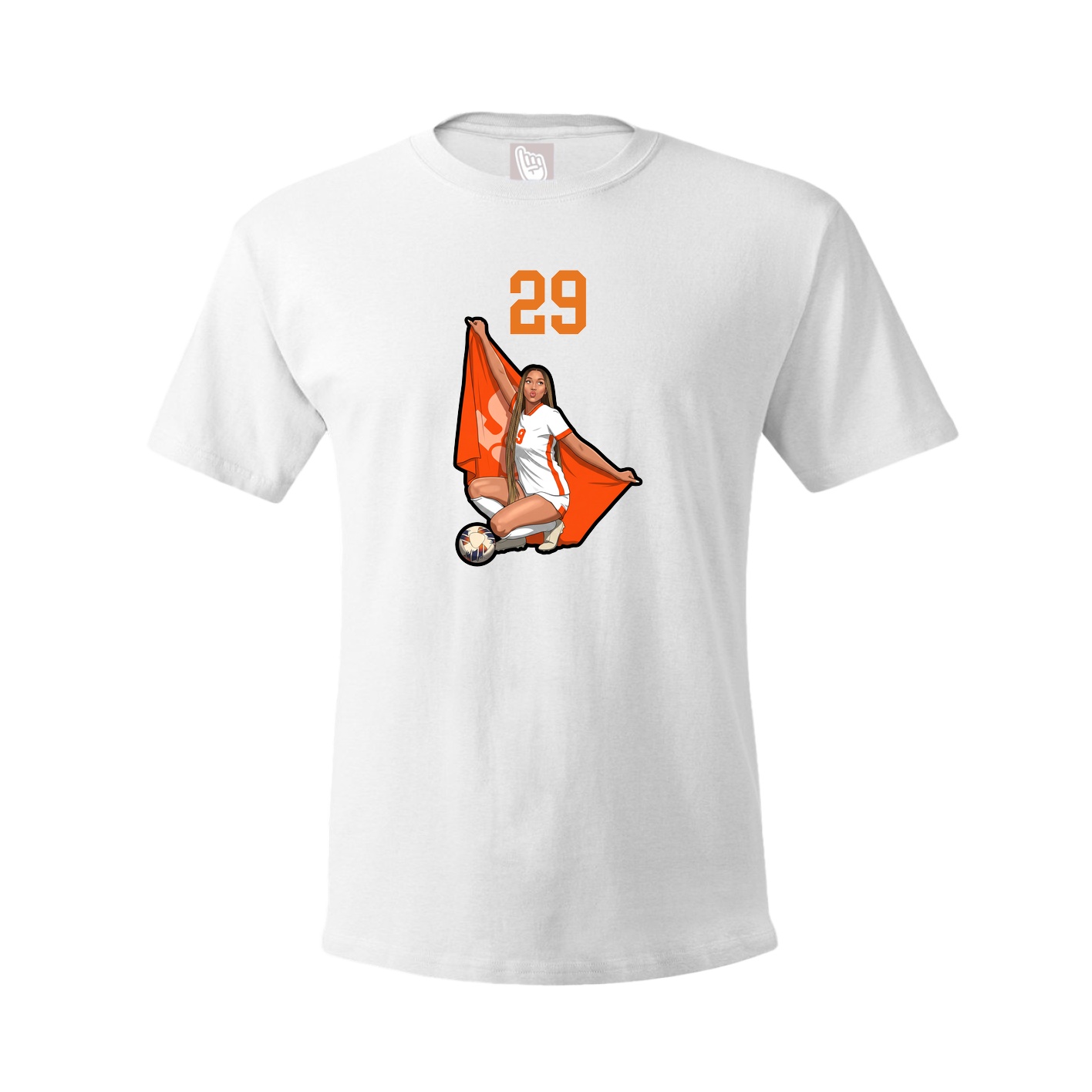Youth Tee — Number Top in White