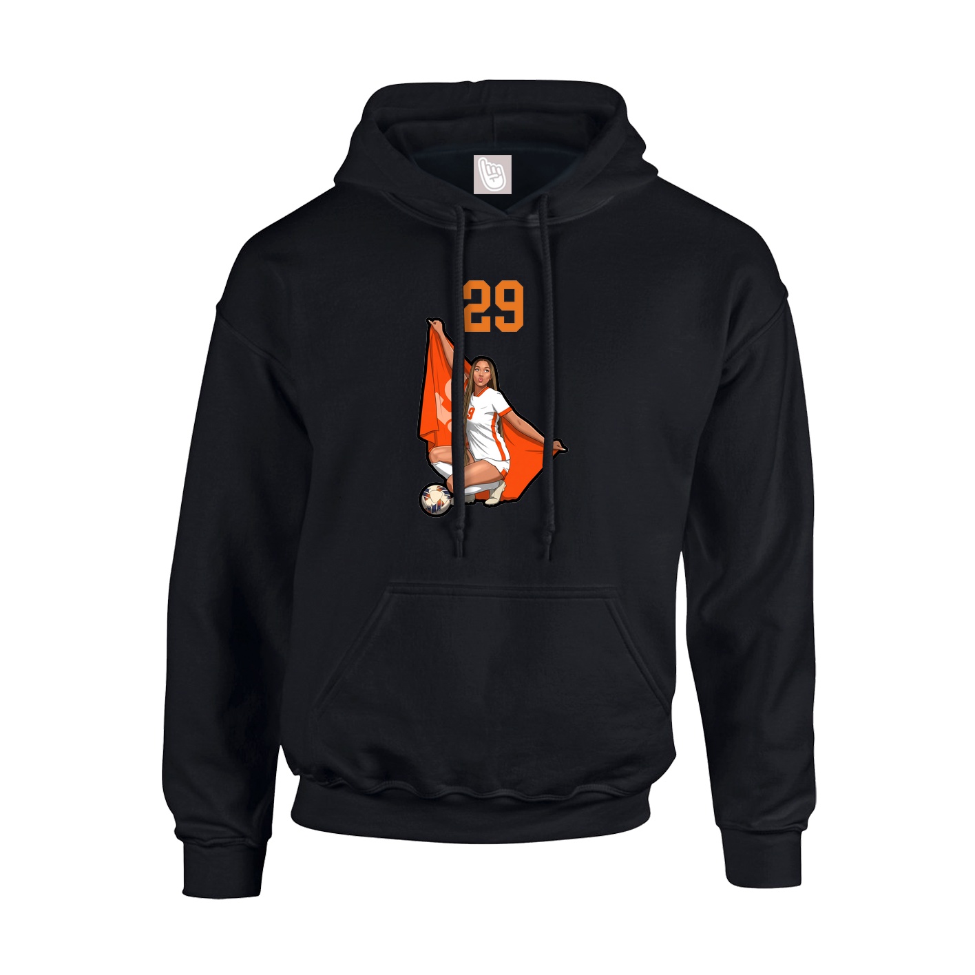 Youth Hoodie — Number Top in Black