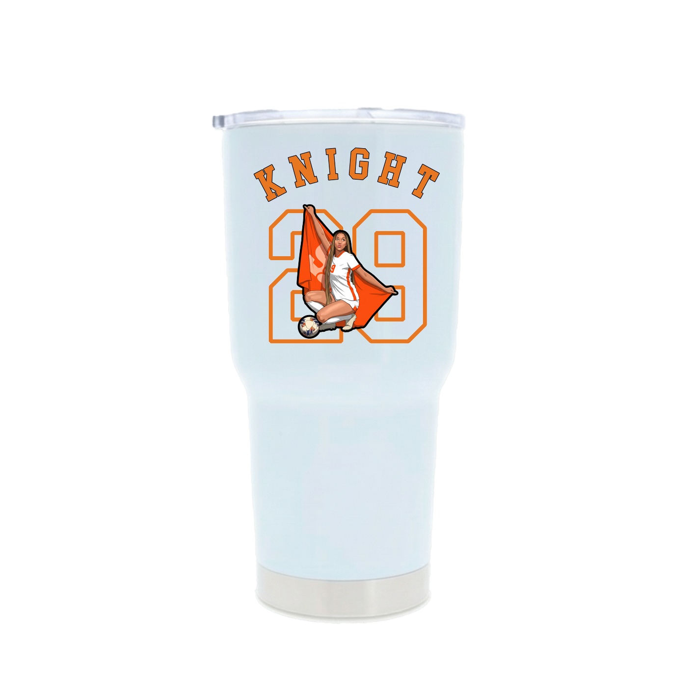 30oz Stainless Steel Tumbler — Shirsey Arch in White