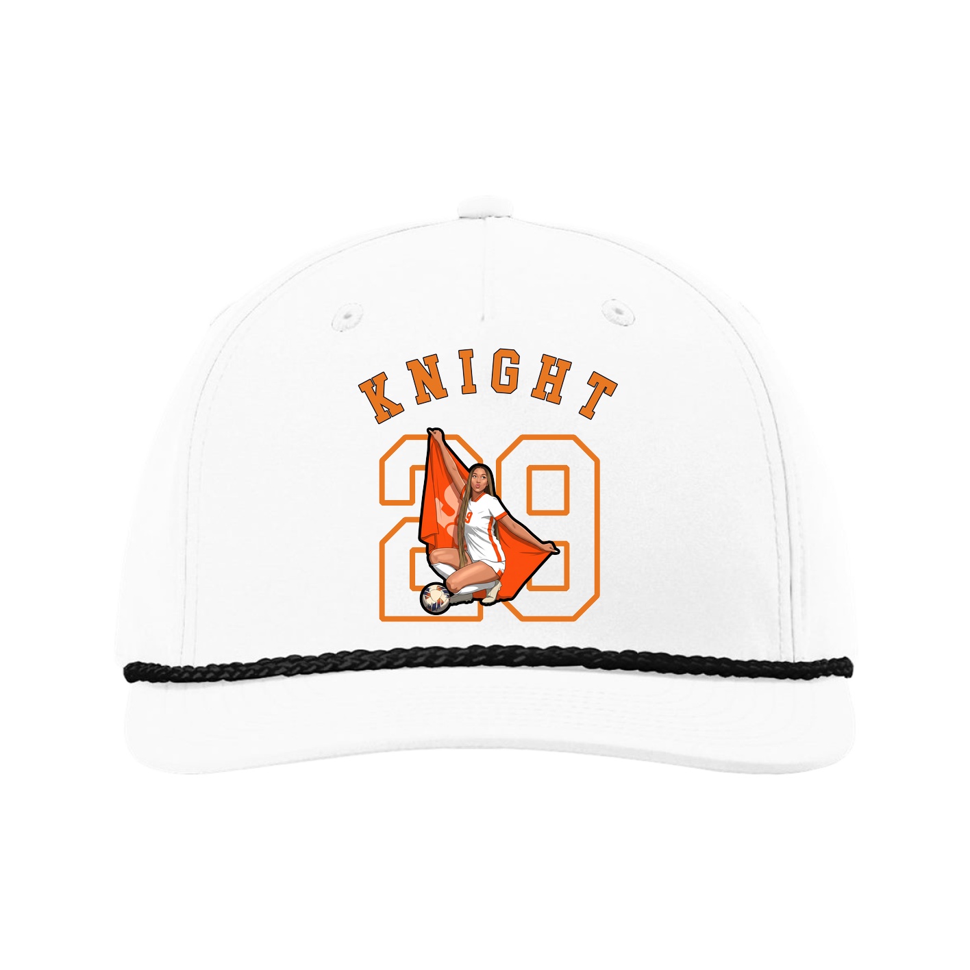 Five-Panel Classic Rope Cap — Shirsey Arch in White