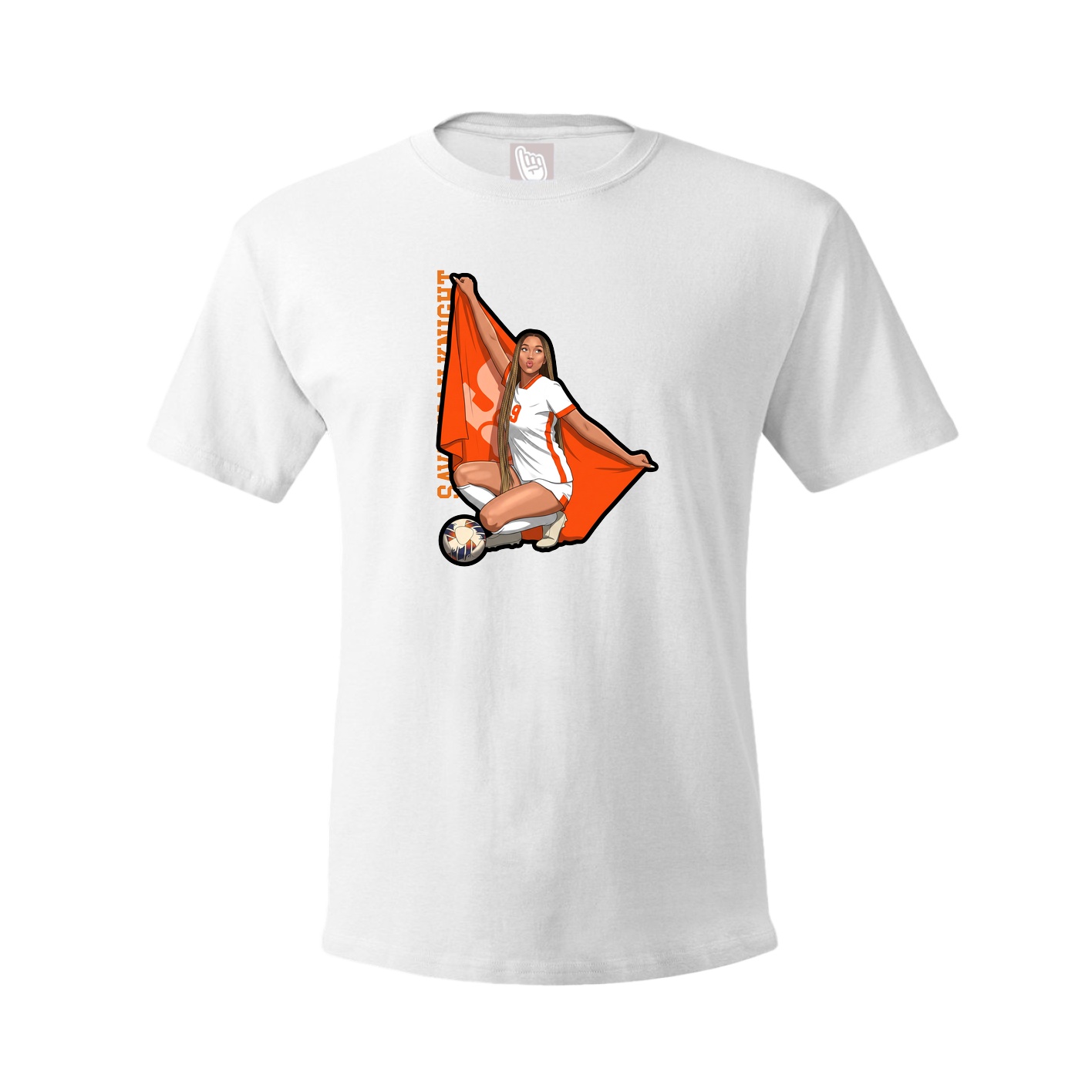 Youth Tee — Name Vertical in White