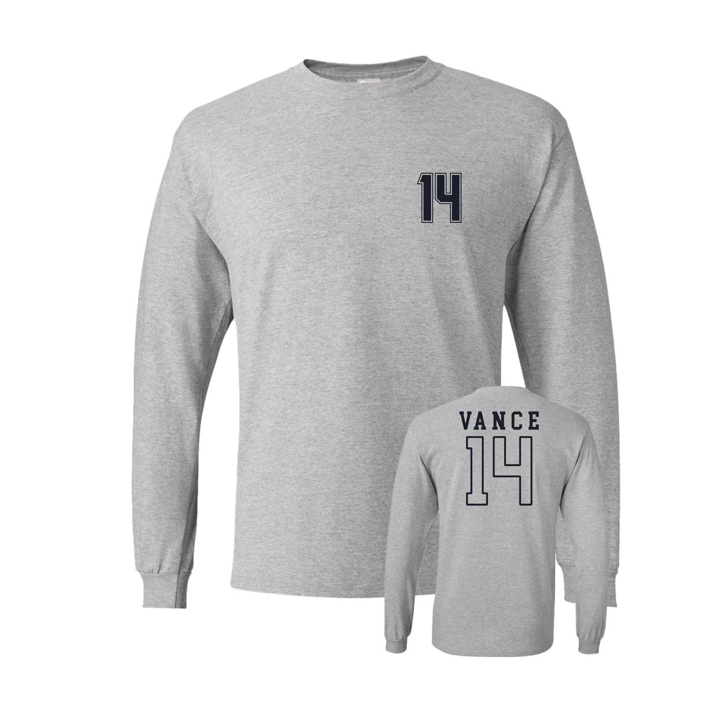 Long Sleeve Tee — Chest Back in Grey