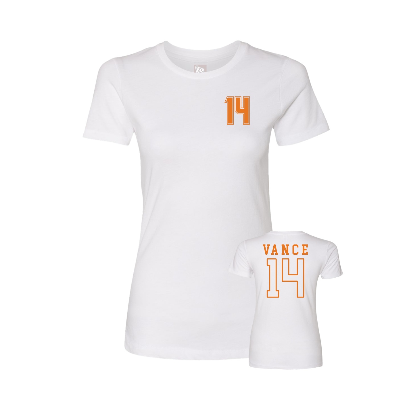 Womens Tee — Chest Back in White