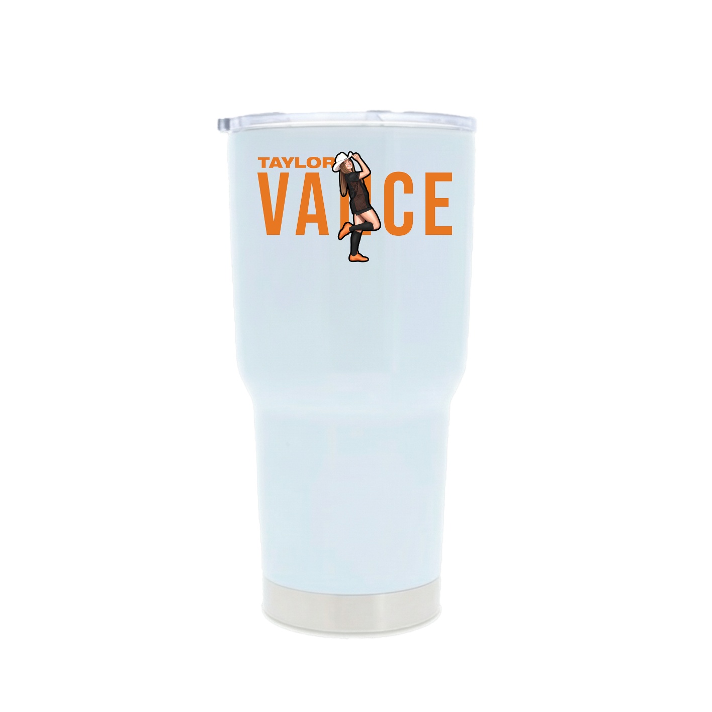 30oz Stainless Steel Tumbler — Player Name in White