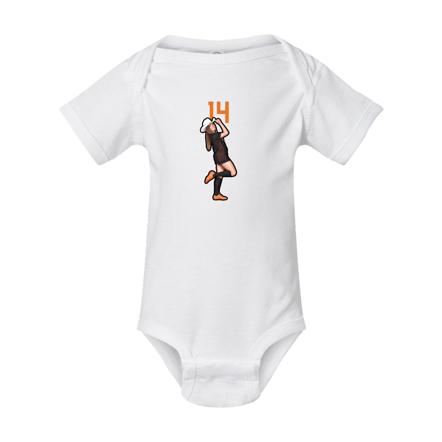Baby Onesie — Number Top in White