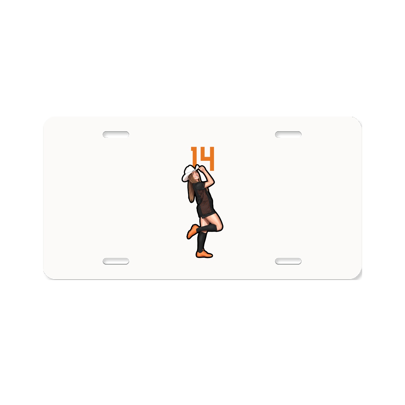 License Plate — Number Top in Classic