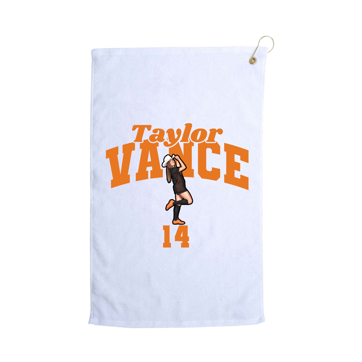 Golf Towel — Signature Arch in White