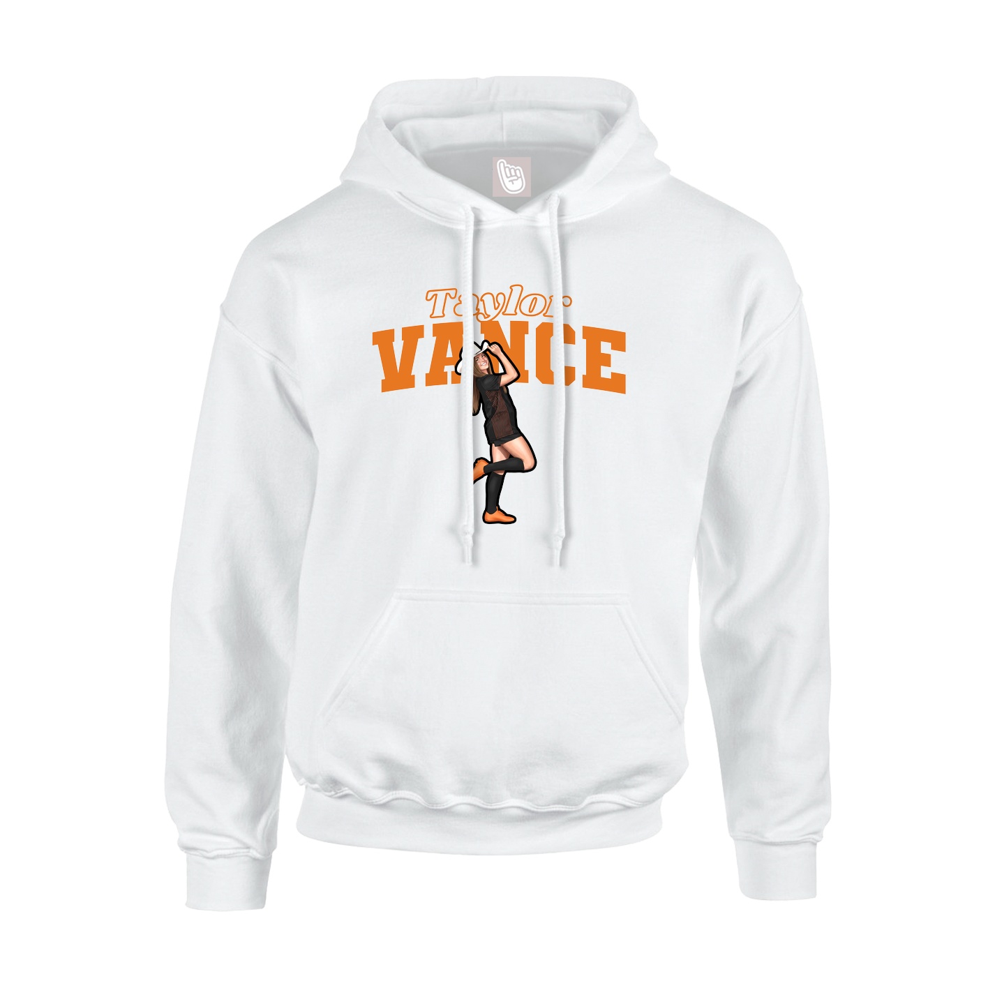 Hoodie — Name Arch in White