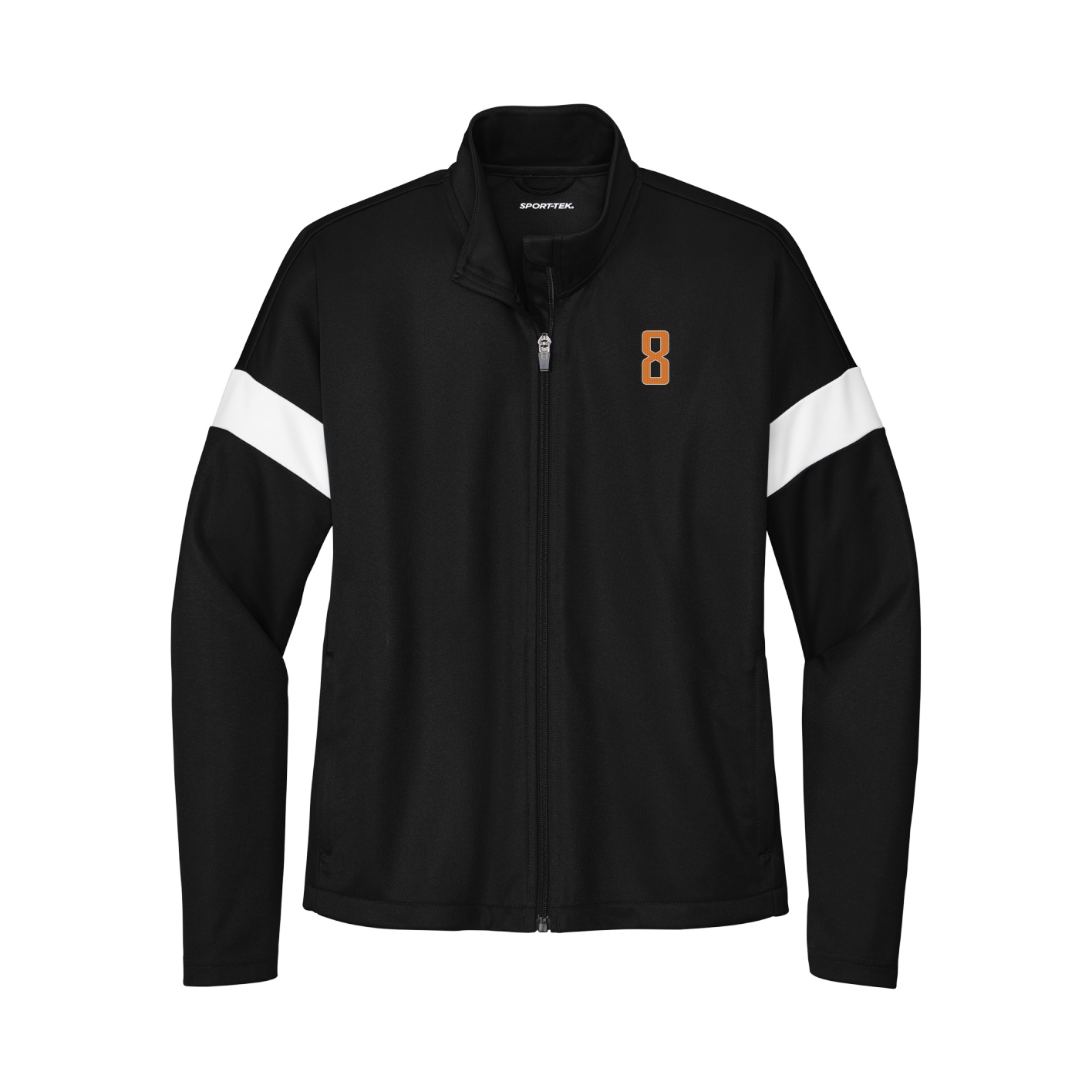 Womens Team Travel Full-Zip Jacket — Front Shirsy in Black/White